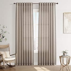 Joywell Linen Curtains 84 Inches Long for