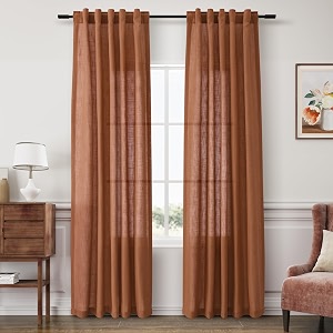 Joywell Linen Curtains 84 Inches Long for