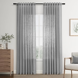 Joywell Linen Curtains 84 Inches Long for
