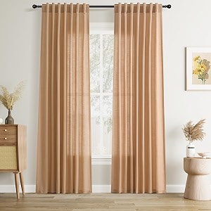 Joywell Linen Curtains 84 Inches Long for