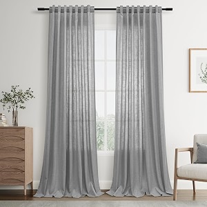 Joywell Extra Long Linen Curtains 108 Inches