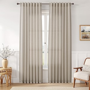 Joywell Linen Curtains 84 Inches Long for