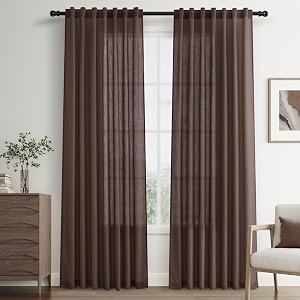 Joywell Linen Curtains 84 Inches Long for