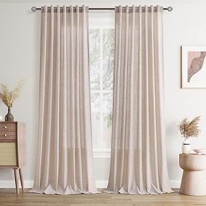 Joywell Extra Long Linen Curtains 108 Inches