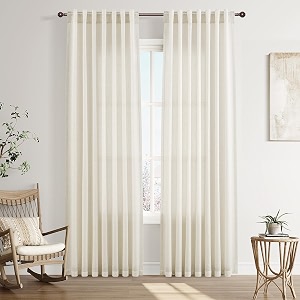 Joywell Linen Curtains 84 Inches Long for