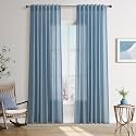 Joywell Linen Curtains 84 Inches Long for