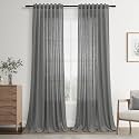 Joywell Extra Long Linen Curtains 108 Inches