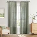 Joywell Linen Curtains 84 Inches Long for