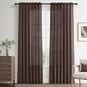 Joywell Linen Curtains 84 Inches Long for