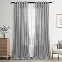 Joywell Extra Long Linen Curtains 108 Inches