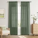 Joywell Linen Curtains 84 Inches Long for