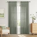 Joywell Linen Curtains 84 Inches Long for