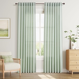 Joywell Linen Curtains 90 Inches Long for