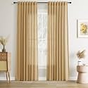Joywell Linen Curtains 90 Inches Long for