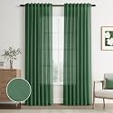 Joywell Linen Curtains 90 Inches Long for
