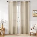 Joywell Linen Curtains 90 Inches Long for
