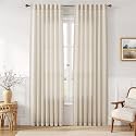 Joywell Linen Curtains 90 Inches Long for