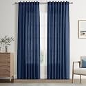 Joywell Linen Curtains 90 Inches Long for