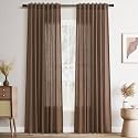 Joywell Linen Curtains 84 Inches Long for