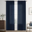 Joywell Linen Curtains 84 Inches Long for