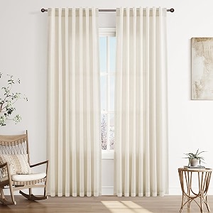 Joywell Linen Curtains 94 Inches Long for