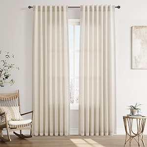 Joywell Linen Curtains 96 Inches Long for