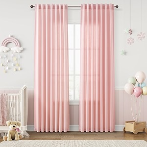 Joywell Linen Curtains 96 Inches Long for