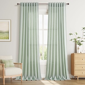 Joywell Extra Long Linen Curtains 102 Inches