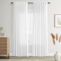 Joywell Linen Curtains 96 Inches Long for