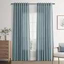 Joywell Linen Curtains 96 Inches Long for