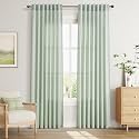 Joywell Linen Curtains 96 Inches Long for