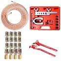 Joyzeal 25ft 3/16" Copper Brake Line Kit,16 Fittings+Double Flaring Tool