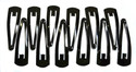 JP Regular Metallic Tic Tac Clip Hair Accessory Set Tic Tac Clip (Black)