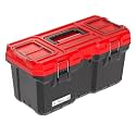 JPT 19 Inch Ultra Heavy Duty Plastic Tool Box | Large Empty Tool Storage Box with Metal Lock, Removable Tray & Padlock Slot | Mechanic & Workshop Organizer