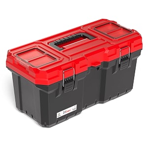 jpt 22-inch plastic tool box removable tray amp top organisers