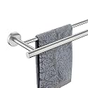 JQK Double Bath Towel Bar, 39 Inch 304 Stainless Steel Thicken 1mm Towel Rack for Bathroom, Bath Towel Holder Brushed Wall Mount, Useable Length 36 Inch, TB100L36-BN