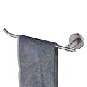 JQK Hand Towel Bar, Stainless Steel Towel Ring for Bathroom, 9 Inch Necklace Holder Brushed Finish Wall Mount Left Hand, TR101-BN