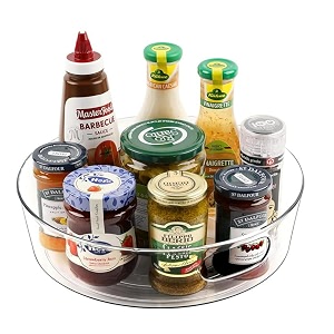 jrm 360 rotating organizer tray multi- function rotating traykitchen organizercosmetics organize size- 23x23x75 cm clear