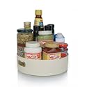 JRM 360° Rotating Organizer Tray Multi- Function Rotating Tray/Kitchen Organizer/Lazy Susan Size:- (23X23X7.5) Cm (Off-White), Round