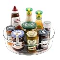 JRM 360° Rotating Organizer Tray Multi- Function Rotating Tray/Kitchen Organizer/Cosmetics Organize Size:- (23X23X7.5) cm (Clear)