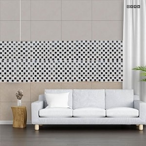 jrm peelable backsplash metal mosaic tiles kitchen home wall decor with aluminum panels 4 black mirror
