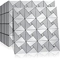 JRM Peelable Backsplash Metal Mosaic Tiles Kitchen, Home, Wall Decor with Aluminum Panels (5, Black Mirror)