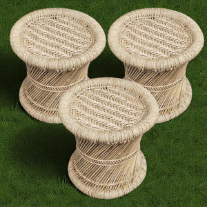 JRS Handmade Bamboo stool mudda muddi Chair