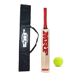 jrs s09 m popular willow cricket bat size3 7-8 year year old kids with ball pack of 1 wood