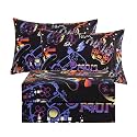 JSD Black Gaming Kids Twin Sheet Set for Boys 4 Piece