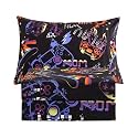 JSD Black Gaming Kids Twin Sheet Set for Boys 3 Piece