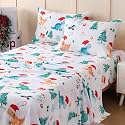 JSD Dinosaur Christmas Kids Full Sheet Set 4 Piece