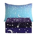 JSD Gradient Blue Moon Stars Kids Twin Sheet Set Space Theme 3 Piece