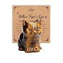 JSDDE Tiger Eye Crystal Cat Figurine for
