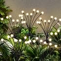Jsdoin Solar Lights Outdoor Waterproof, Swaying Solar Garden Firefly Decorative Yard,Firefly Garden Lights Outdoor for Path Fence (4pack)